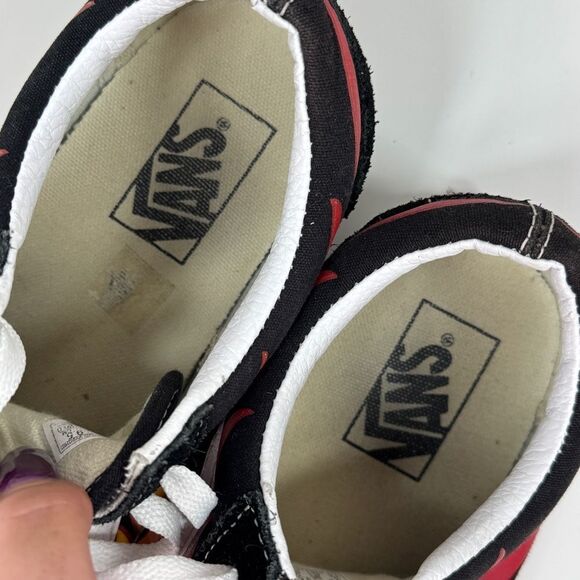 Vans Old Skool Flams Canvas Suede Low Top Lace Up Sneakers Black 8 Men 9.5 Women - Picture 9 of 11